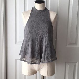 Abercrombie & Fitch Keyhole Back Lace Tank